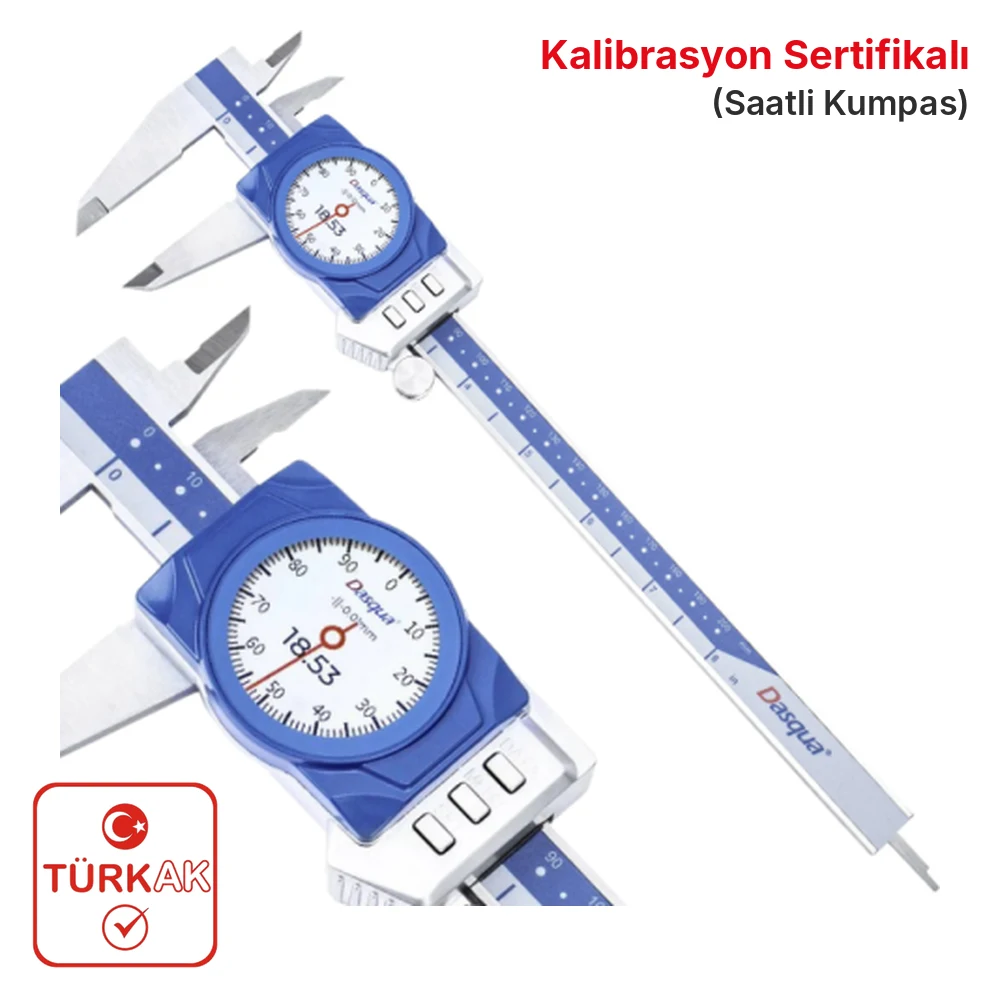 Dasqua 3004-0005 Dijital Göstergeli IP67 Saatli Kumpas | 0-150mm