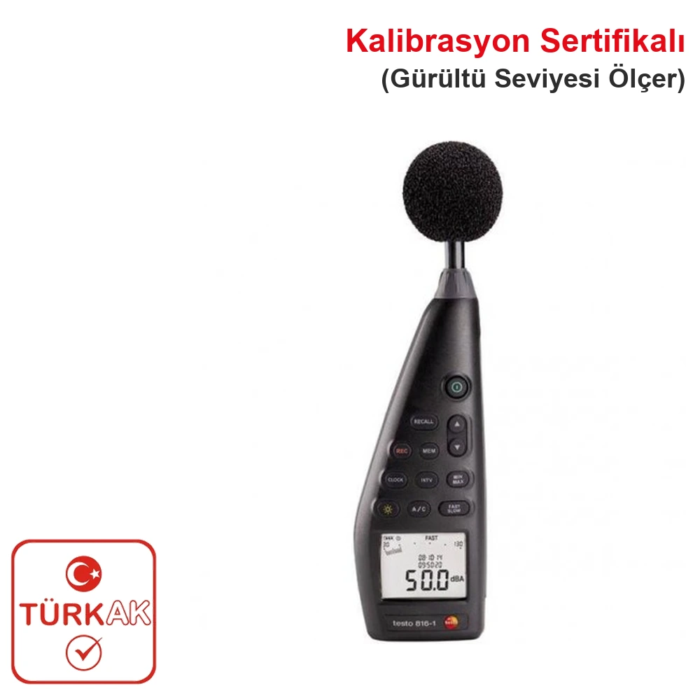 Testo 816-1 Gürültü Seviyesi Ölçüm Cihazı ve Kayıt Cihazı