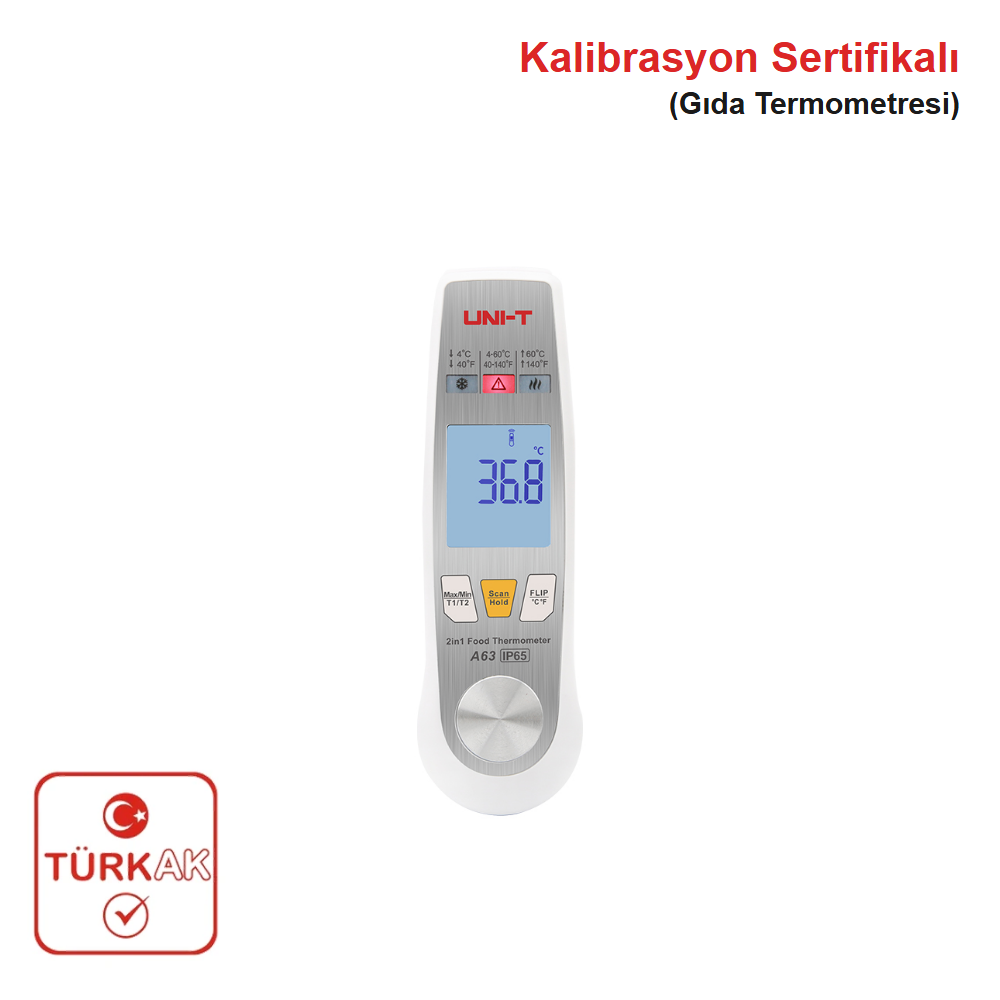 UNI-T A63 2'si 1 Arada Gıda Termometresi