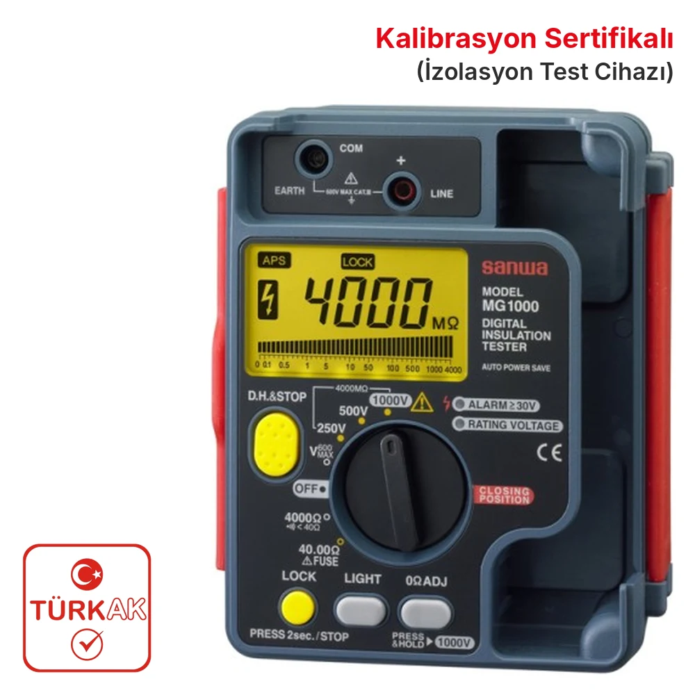 MG1000 İzolasyon Test Cihazı 4000MΩ | 1000V