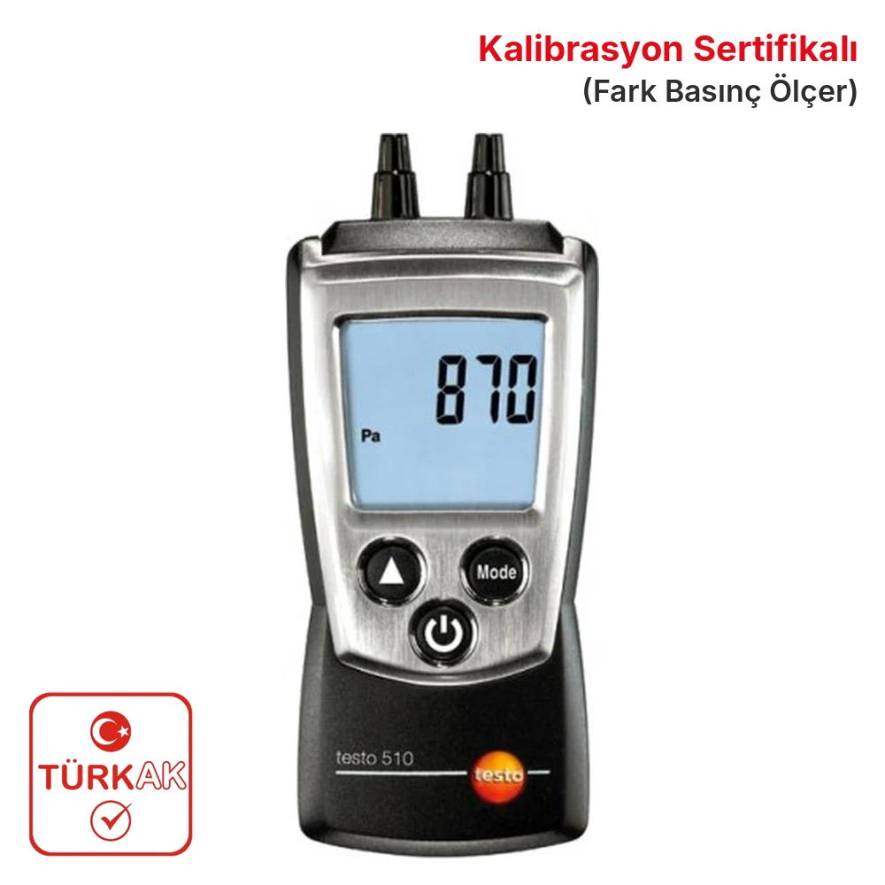 Testo 510 Manometre Fark Basınç Ölçer
