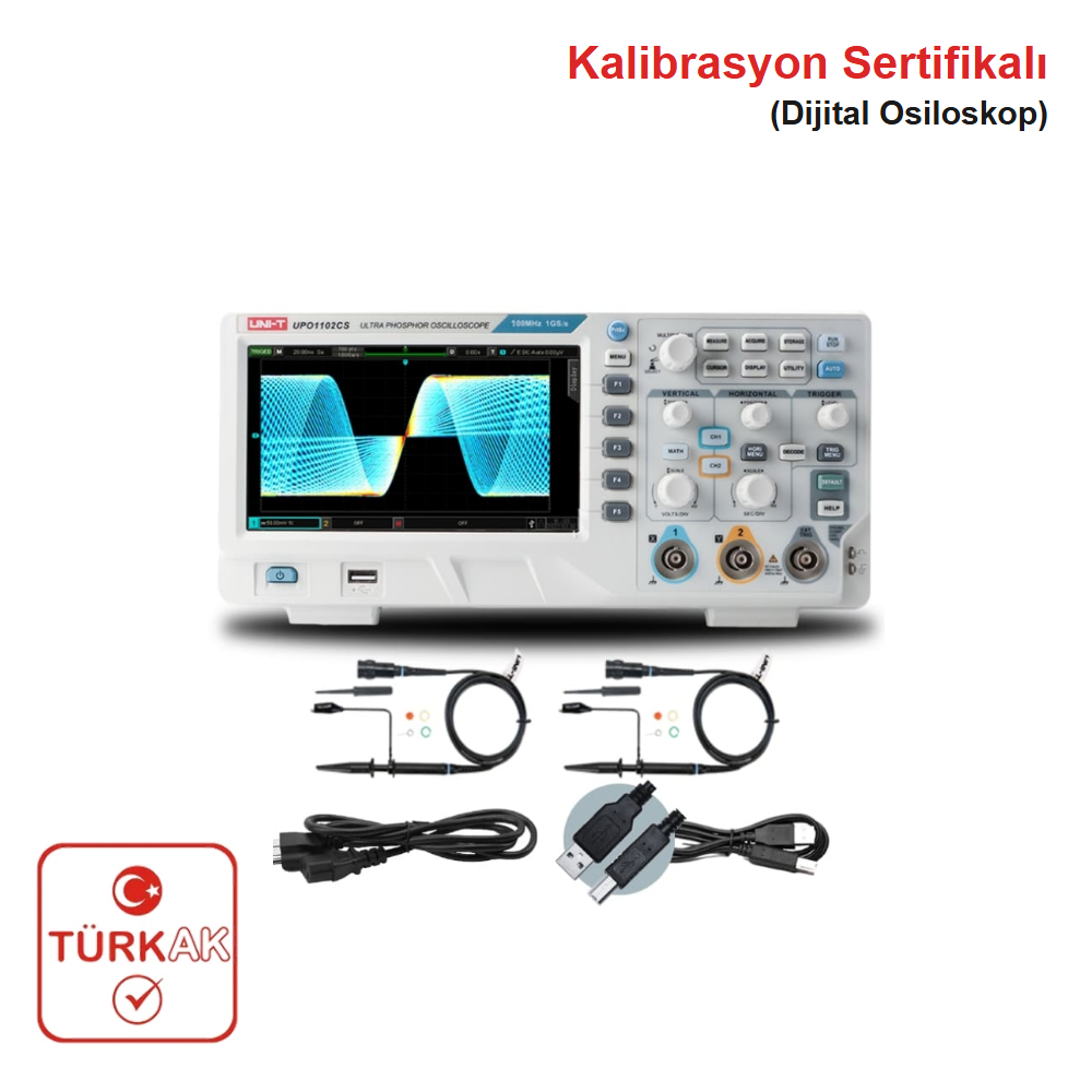 UNI-T UPO1102CS 100Mhz 2 Kanal Dijital Osiloskop